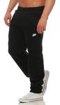 Nike Foundation Herren-Jogginghose mit B&uuml;ndchen, mit Fleece-Futter (schwarz, grau)