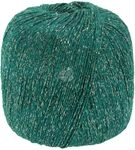 LANA GROSSA Brillino | Beilaufgarn mit farbigem Lurexfaden | Handstrickgarn aus 83%