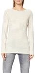 Marc O'Polo Damen Langarmshirt mit U-Boot-Ausschnitt gestreift, Mehrfarbig