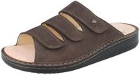 Finn Comfort Korfu Herren Pantolette Hausschuhe Dunkelbraun Slate Nubukleder