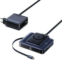 Statie incarcare Baseus Nomos NH21 6-in-1 245W, BPS 3.0, Qi2, Display LCD, Negru