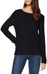 TOM TAILOR Damen Basic Strickpullover aus Bio-Baumwolle, 10668 - Sky Captain Blue, XL