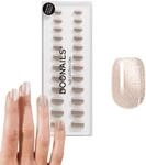 DOONAILS&reg; &ndash; Press On Nails 30er Set Champagner Cateye eckige Form Glitzer&ndash;