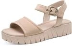 Tamaris Damen Keilsandalen, Frauen Sandalen,TOUCHit-Fu&szlig;bett,Heart and