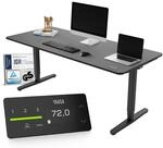 Yaasa Desk Pro Elektrisch H&ouml;henverstellbarer Schreibtisch Dunkelgrau/Schwarz...