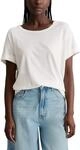Marc OߴPolo Denim Damen T-Shirt aus Bio-Baumwolle Relaxed Fit, Wei&szlig; (Silky White),