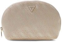GUESS Utensilientasche Dome Pouch Stone Logo beige