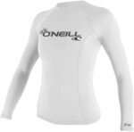 O'Neill Damen Women's Basic Skins Long Sleeve Sun Shirt Rash Vest, Wei&szlig;, XS EU