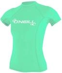 O'Neill Wetsuits Damen T-Shirt WMS Basic Skins S/Rash Guard, Light Aqua, XS