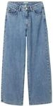 TOM TAILOR M&auml;dchen Kinder Wide Leg Fit Jeans , 10152 - Mid Stone Bright Blue Denim,