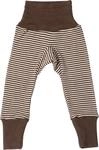 Cosilana Baby Hose lang mit Bund, 70% Wolle 30% Seide (Streifen Braun, 50/56)