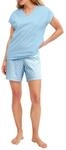 CALIDA Lovely Nights Kurz-Pyjama, Schlafanzug Damen, 100% Baumwolle, hautfreundlich,