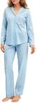 CALIDA Lovely Nights Pyjama Damen Cascade Blue 48-50