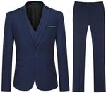 YOUTHUP Herren 3 Teilig Anz&uuml;ge, Navy, XXL