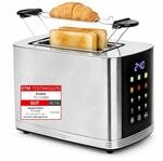 EMERIO Edelstahl Toaster mit gro&szlig;em FARB Display | Touch | 2 Toastschlitze 