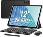 Blackview 12 Zoll Tablet mit Tastatur und Stift, 2K FHD+ Gro&szlig;es Display, Android 15