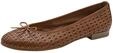 Tamaris Damen Ballerina Leder flach, braun, 37 EU