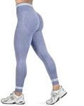 SMILODOX Leggings Damen Miriel, Seamless High Waist Sport Hose mit doppelten...