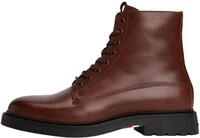 Tommy Hilfiger Herren Mid Boot Stiefel Comfort aus Leder, Braun (Winter Cognac), 40