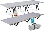 Skandika Campingliege Svalig | Aluminium Feldbett f&uuml;r Camping, 2,7 kg, Ultraleicht,
