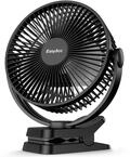 EasyAcc 10000mAh Clip Ventilator mit 37 Stunden Laufzeit - 20cm Camping mit