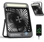Warmco D4 Pro Camping Ventilator, 20000mAh 27cm 22.5W Schnellladen Ultraflach Akku