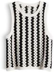 OPUS Damen Top | Tr&auml;gertop in Crochet Optik Slim Fit Light Cotton, 36