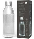 Mysoda Glasflasche KOMPATIBEL NUR MIT Mysoda Glassy Wassersprudler, 1 Liter