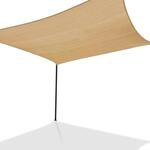 IDMarket - Sonnensegel, rechteckig, 4 x 6 m, sandfarben