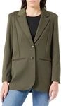 ICHI IHKATE SUS - Damen Blazer Oversize 20118123, Gr&ouml;&szlig;e:L, Farbe:Forest Night