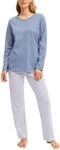 CALIDA Cotton Special Pyjama, Schlafanzug, lang Damen, weich, pflegeleicht,