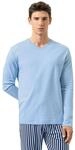 Mey Nachtw&auml;sche Serie Solid Night Herren Homewear Shirts Far Blue (XXL)