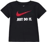 Nike Maglietta a Maniche Corte per Bambini NKB Swoosh Nero