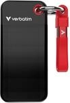 Verbatim Pocket SSD 512GB Externe SSD USB 3.2 Gen2 1000MB/s Schwarz Rot | Pocket SSD