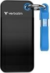 Verbatim Pocket SSD 512GB USB 3.2 Gen2 Externe SSD 1000MB/s Schwarz Blau