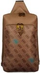 GUESS Sling Bag Milano Crossover Beige/Blue hellbraun