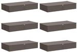vidaXL Aufbewahrungsbox 6 Stk. Vliesstoff 90 x 48 x 15 cm 64,8 L Grau