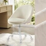 SONGMICS Homeoffice-Stuhl, Schminkstuhl mit Samt-Vorderseite, Schreibtischstuhl,
