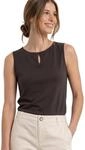 Street One Damen Top mit Rundhals und Cut-Out-Detail