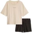 Marc O'Polo Damen Pyjama Mix N Match frenchoak-blackprint - Gr&ouml;&szlig;e M