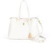U.S.POLO ASSN. - Handtasche aus polyurethan, cremefarben (29 X 12.5 X 21 cm)