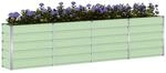vidaXL Pflanzk&uuml;bel Gr&uuml;n 320 x 40 x 75 cm Stahl, Garten- und Terrassendekor,