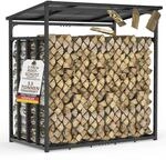 LAWA Kaminholzregal Metall mit Dach 185x105x185 verzinkt