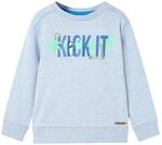 vidaXL Kinder Sweatshirt Pullover Pulli Langarm Rundhalsausschnitt Hellblau Melange