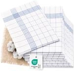ZOLLNER 12er Set Geschirrt&uuml;cher Halbleinen in 60x80 cm - super saugstarke und