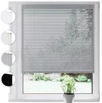 SONELLO Aluminium Jalousie 90cm x 130cm Silber Alu Jalousie Klemmfix ohne Bohren