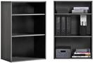 mokebo&reg; B&uuml;cherregal Schwarz BZW. Anthrazit aus Holz 'Der B&uuml;cherwurm', Schuhregal,