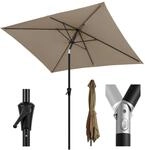 Sekey Aluminum Sonnenschirm mit Kurbel und Knicker, 200 &times; 300 cm Sonnenschirm