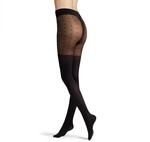 Hudson Damen Strumpfhosen Little Hearts gemustert 60 den appearance Black 0005 38-40