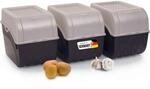 Novaliv Kartoffel Aufbewahrungsbox | 3x gro&szlig; 9L | PERLMUT Weiss | Kartoffelbox 